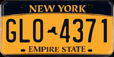 NY license plate GLO4371