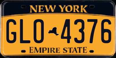 NY license plate GLO4376