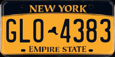 NY license plate GLO4383