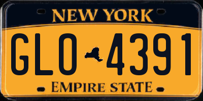 NY license plate GLO4391
