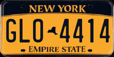 NY license plate GLO4414