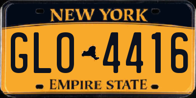 NY license plate GLO4416