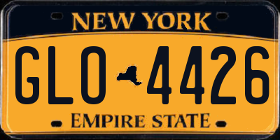 NY license plate GLO4426