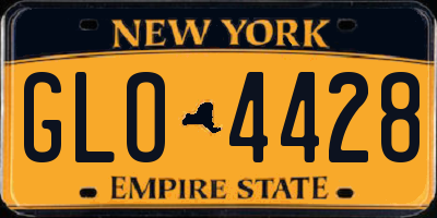 NY license plate GLO4428