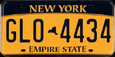 NY license plate GLO4434