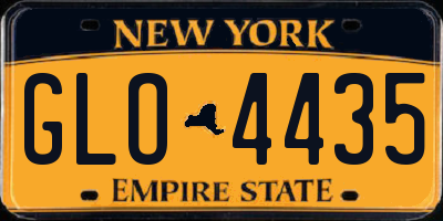 NY license plate GLO4435