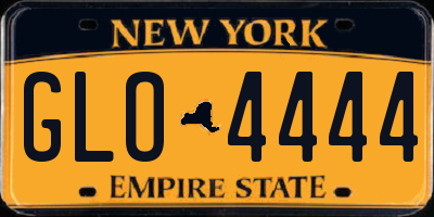 NY license plate GLO4444
