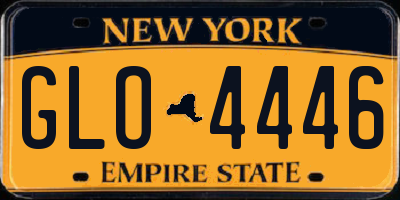 NY license plate GLO4446
