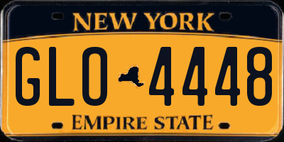 NY license plate GLO4448