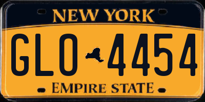 NY license plate GLO4454