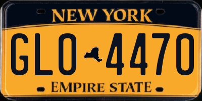 NY license plate GLO4470