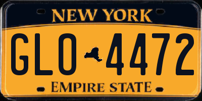 NY license plate GLO4472