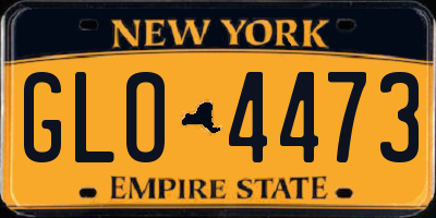 NY license plate GLO4473