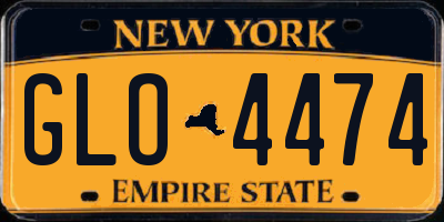 NY license plate GLO4474
