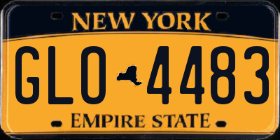 NY license plate GLO4483