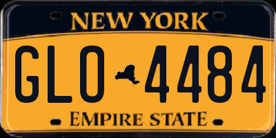 NY license plate GLO4484