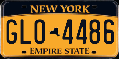 NY license plate GLO4486