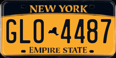 NY license plate GLO4487