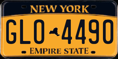 NY license plate GLO4490