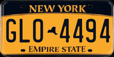 NY license plate GLO4494