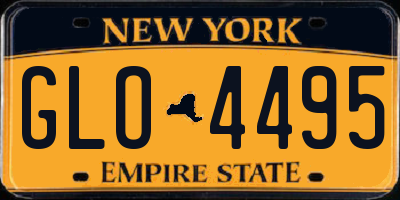 NY license plate GLO4495
