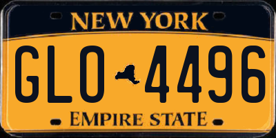 NY license plate GLO4496