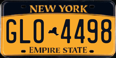 NY license plate GLO4498