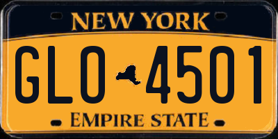 NY license plate GLO4501