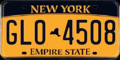 NY license plate GLO4508