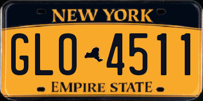 NY license plate GLO4511