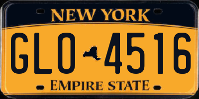 NY license plate GLO4516