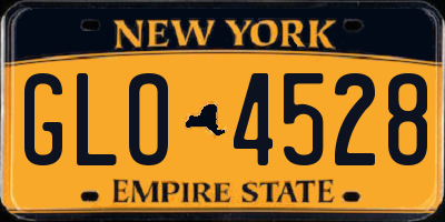 NY license plate GLO4528