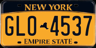 NY license plate GLO4537
