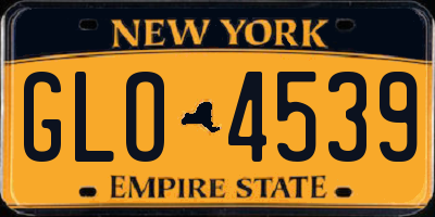 NY license plate GLO4539