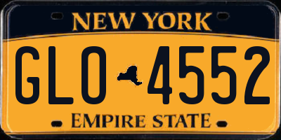 NY license plate GLO4552