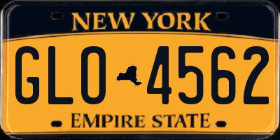 NY license plate GLO4562