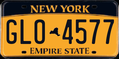 NY license plate GLO4577