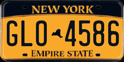 NY license plate GLO4586