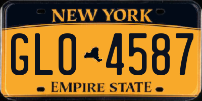 NY license plate GLO4587