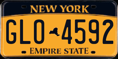 NY license plate GLO4592