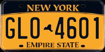 NY license plate GLO4601