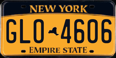 NY license plate GLO4606