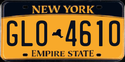 NY license plate GLO4610
