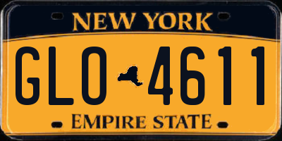 NY license plate GLO4611