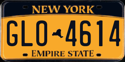 NY license plate GLO4614