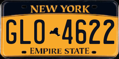 NY license plate GLO4622