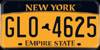 NY license plate GLO4625