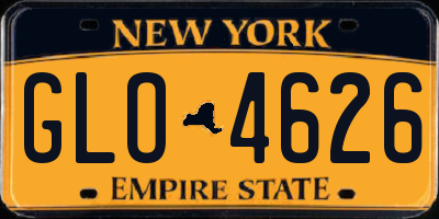 NY license plate GLO4626