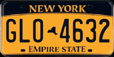 NY license plate GLO4632