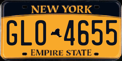 NY license plate GLO4655